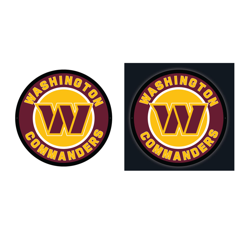 Washington Commanders NFL Football Large Round Edgelite LED Decor