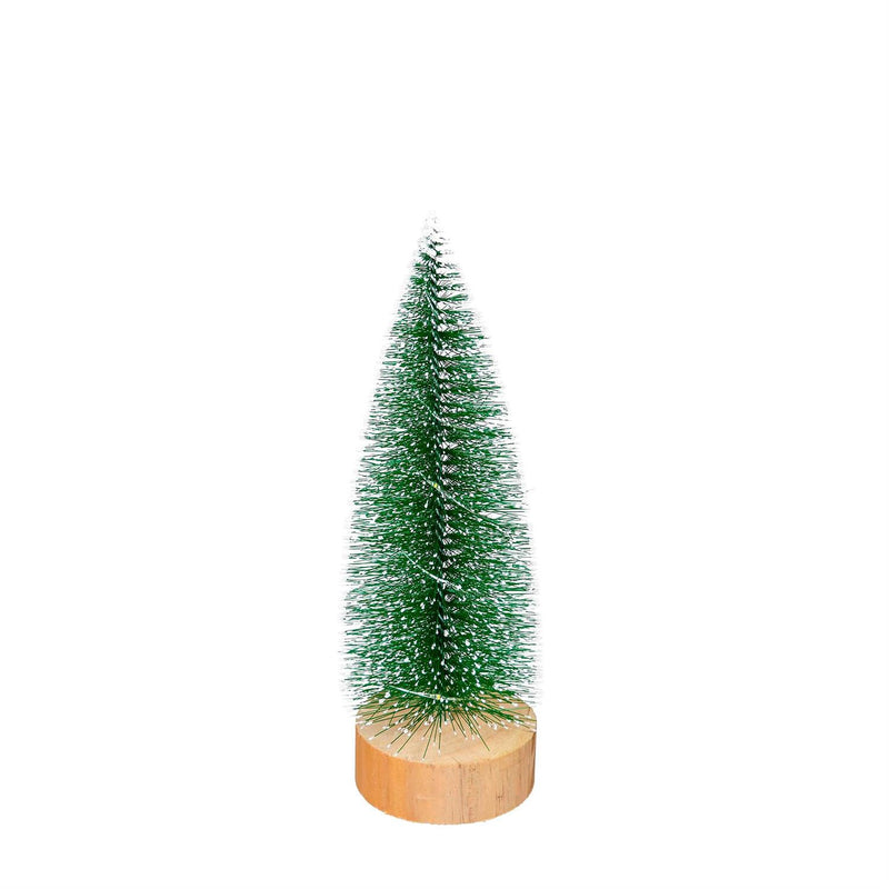 LED Bottlebrush Trees, White Tipped Snow Covered, Set of 3