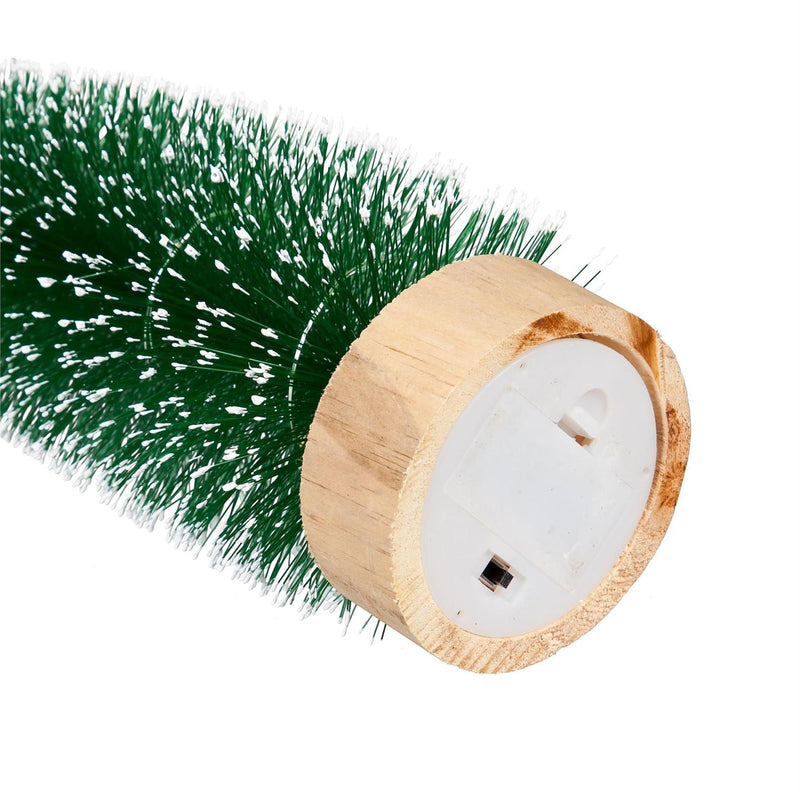 LED Bottlebrush Trees, White Tipped Snow Covered, Set of 3