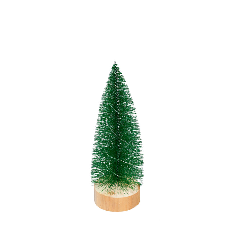 LED Color Changing Bottlebrush Trees, Green, Set of 3