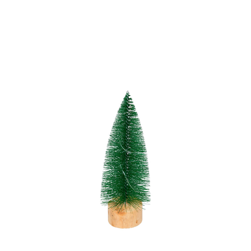 LED Color Changing Bottlebrush Trees, Green, Set of 3