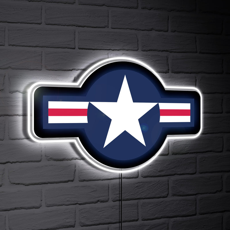 US Air Force LED Wall Decor, Glazelite, Roundel Logo