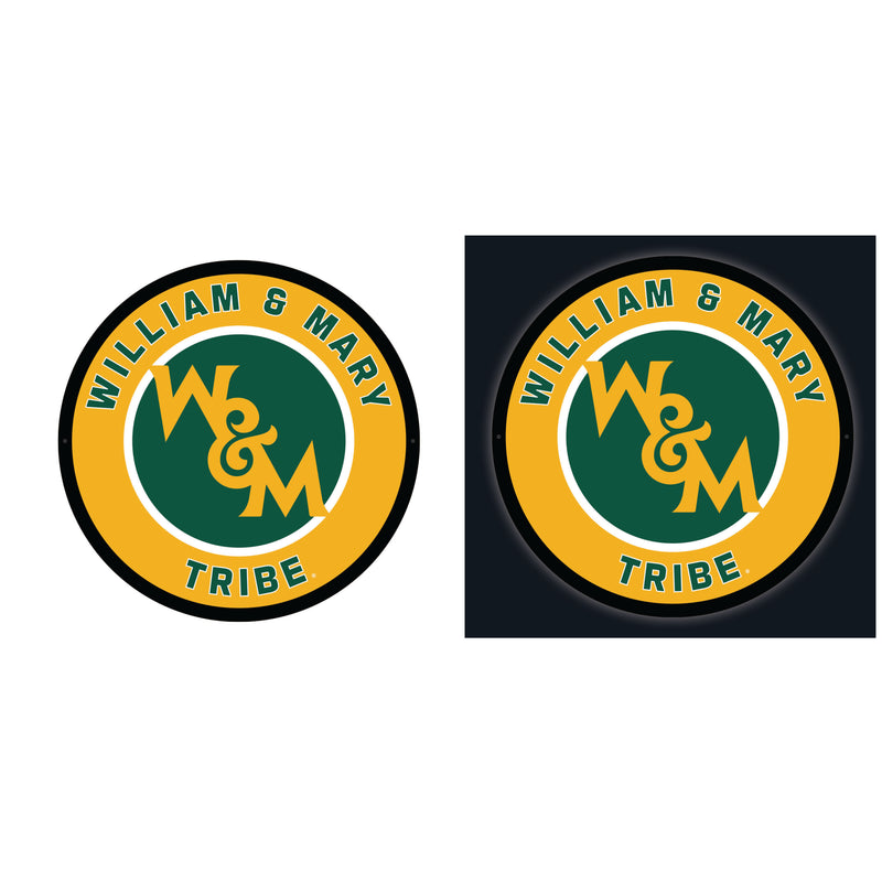 William & Mary College Large Round Edgelite LED Decor