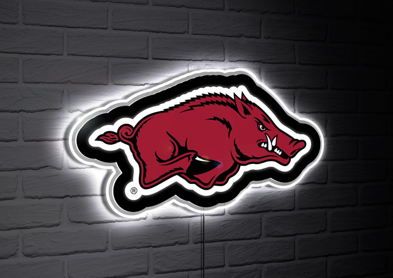 University of Arkansas College Mascot Glazelite LED Decor