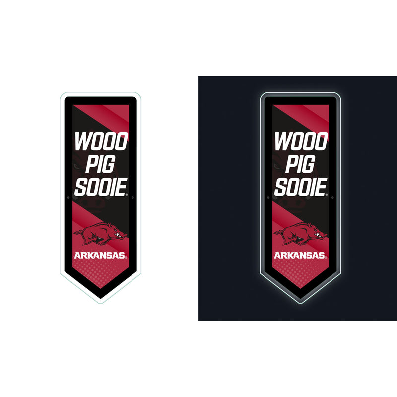 University of Arkansas College Pennant Glazelite LED Decor