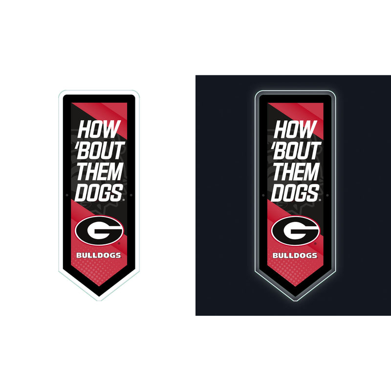 University of Georgia College Pennant Glazelite LED Decor