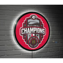 LED Wall Decor, Round, College Football, University of Georgia, National Champions,8led914rdb