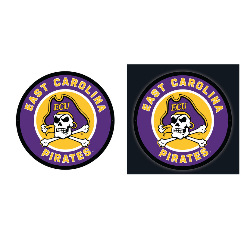 East Carolina University College Large Round Edgelite LED Decor