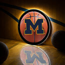 LED Wall Decor, Small Rounds, University of Michigan Basketball,8led920mrdb