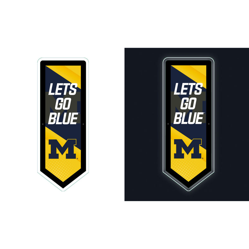 University Of Michigan College Pennant Glazelite LED Decor