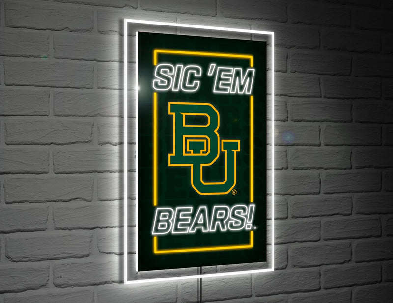 22"H x 14"L NeoLite Wall Decor, Rectangle, Baylor University,8led925nlrt
