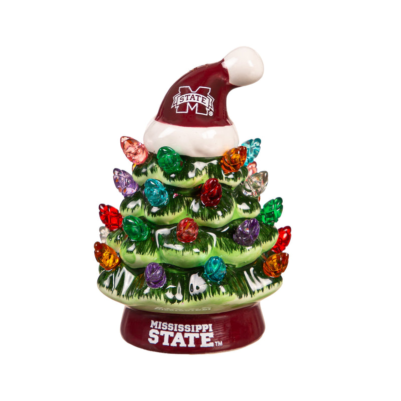 4" Mini LED Tabletop Christmas Tree, Mississippi State University,8led948mt