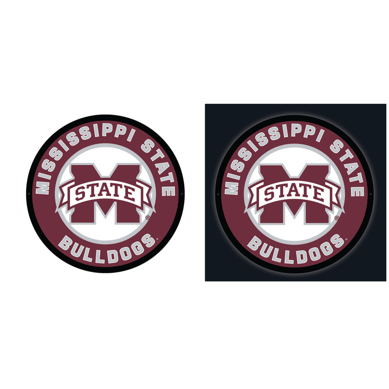 Mississippi State University College Large Round Edgelite LED Decor