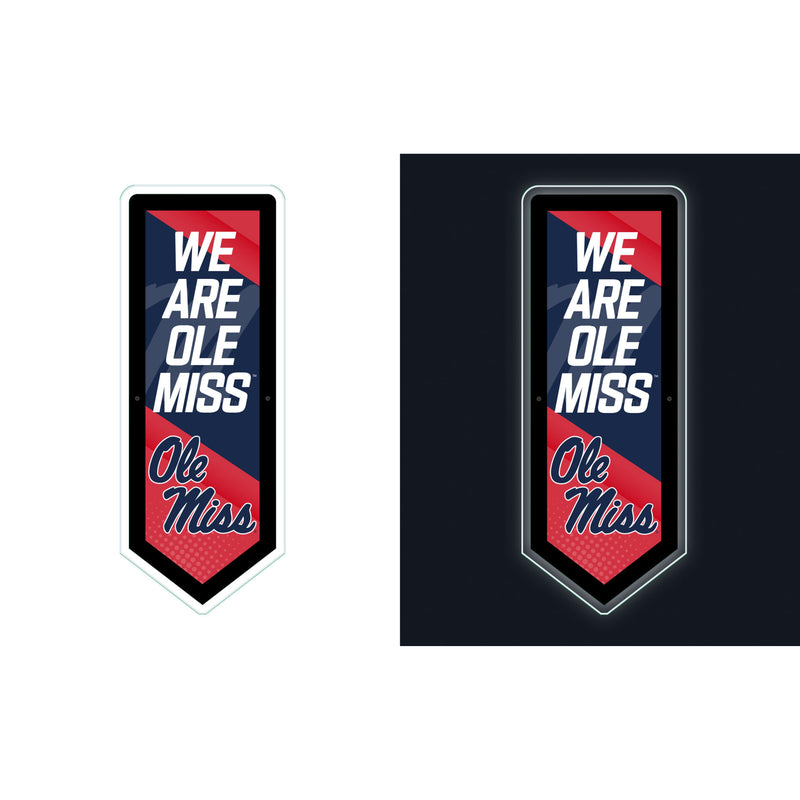 University of Mississippi College Pennant Glazelite LED Decor