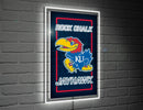 22"H x 14"L NeoLite Wall Decor, Rectangle, University of Kansas,8led996nlrt