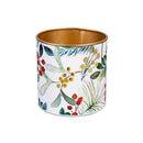 VivaStyle Planter, Metal Printed Planters, Festive Foliage, 10"H, Set of 3