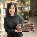 Garden of Wonder Planter, Laser-Cut Metal, Mushroom Decals