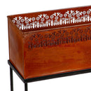 Rectangular Metal Planter with Laser Cut Wildflowers and Hummingbirds