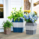 High Resin Wicker Planter Set of 3