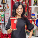 Traditional Santa Planter, Metal Planter, Christmas Bucket with Tag, 9" H, Asst of 3