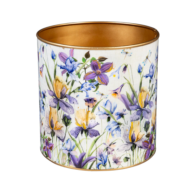 Golden Lilac Metal Planters, Set of 3