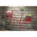 Red Metal Bicycle Planter
