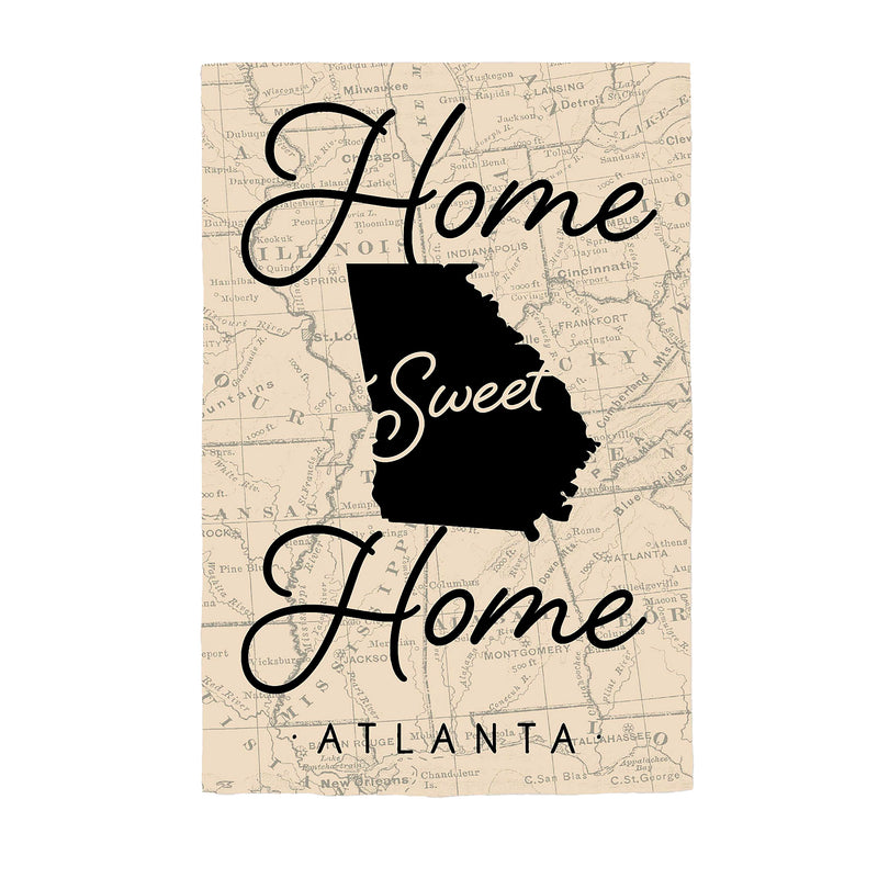 Home Sweet Home Map of Georgia Garden Suede Flag