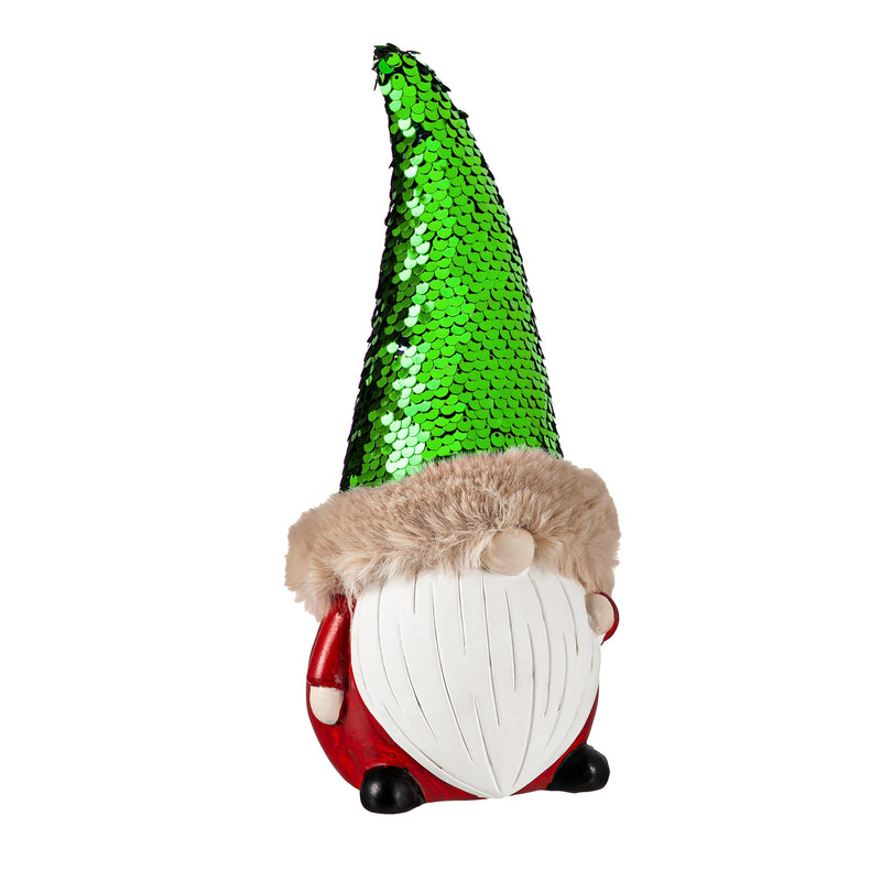 Terracotta Gnome Table Decor with Sequin Hat, 2 Asst: Boy/Girl