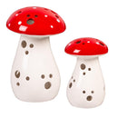 LED Ceramic Mushroom Table Décor, Set of 2