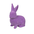 Flocked Bunny Ceramic Table Décor, Asst, 6.25"