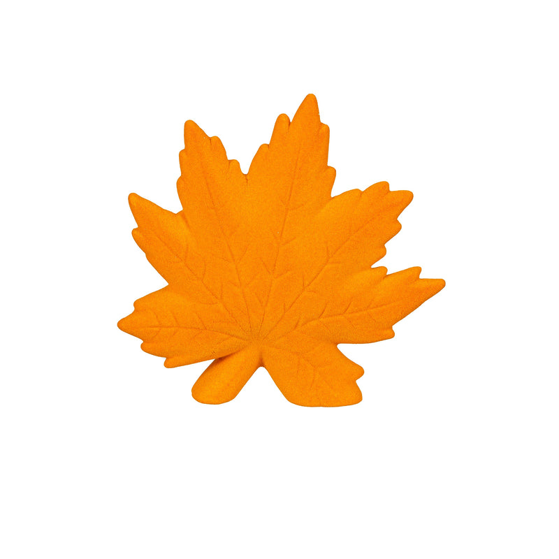 Maple Leaf Flocked Ceramic Table Decor, Asst, 6.25"L