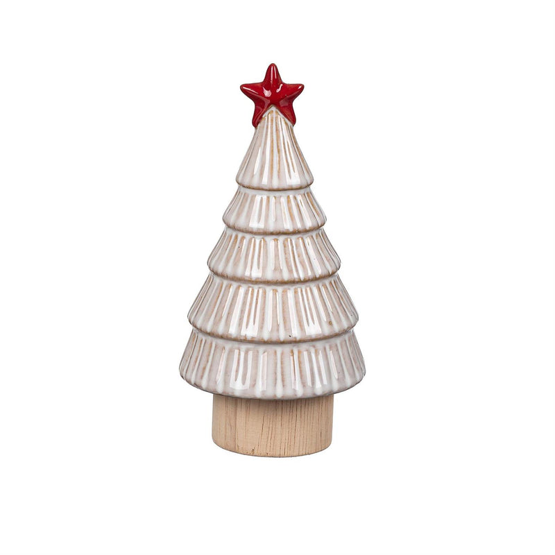 VivaStyle Table Decor, Ceramic Table Decor, Christmas Tree, 6.5"H, Asst of 2