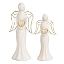 Nativity Table Décor Angel with Heart Ceramic Set