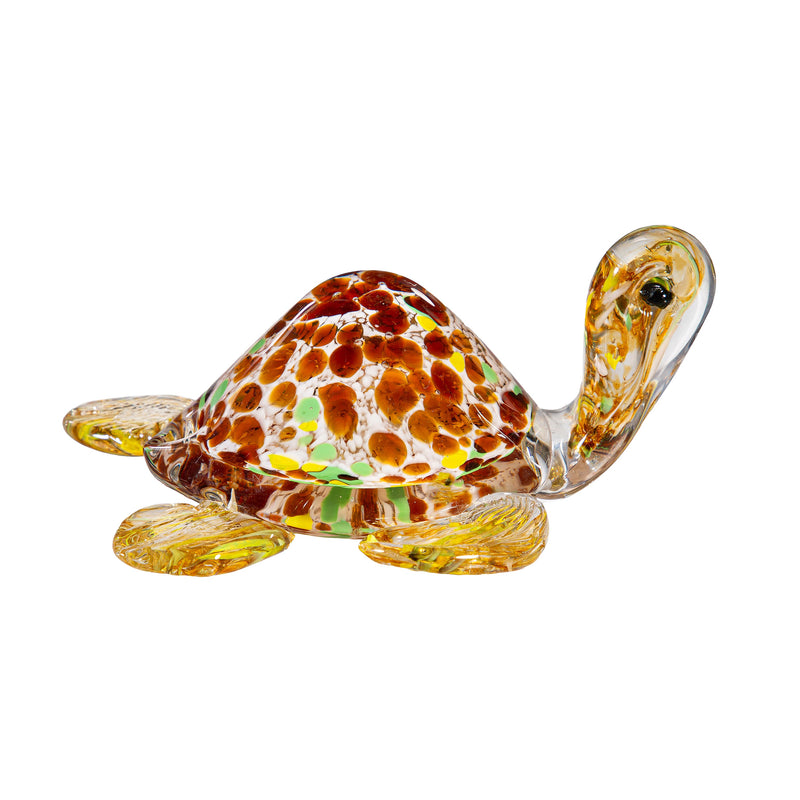 Turtle Decorative Glass Table Decor, Asst, 8"L