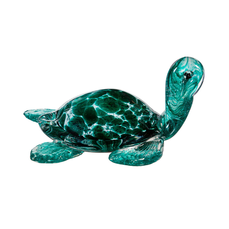 Turtle Decorative Glass Table Decor, Asst, 8"L