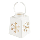 5" LED Lantern with Flickering Light Candle and Christmas Icon Cutout Table Decor, 3 Asst Designs