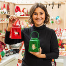 5" LED Lantern with Flickering Light Candle and Christmas Icon Cutout Table Decor, 3 Asst Designs