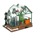 8" LED Christmas Greenhouse with Rotating Tree & Music Table Decor,8tal079