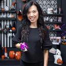 6" LED Metal Standing Spider Tabletop Decor,8tal116