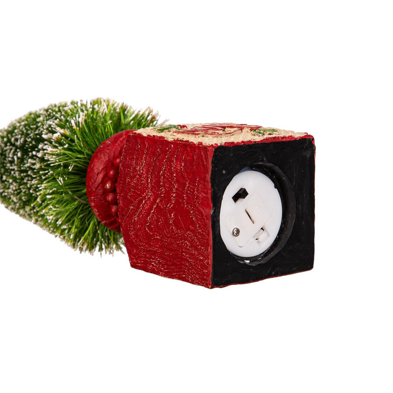 9.5" LED Bottlebrush Tree with Base Table Decor