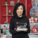 6" LED Resin Flickering Campfire Scene Table Decor,8tal166