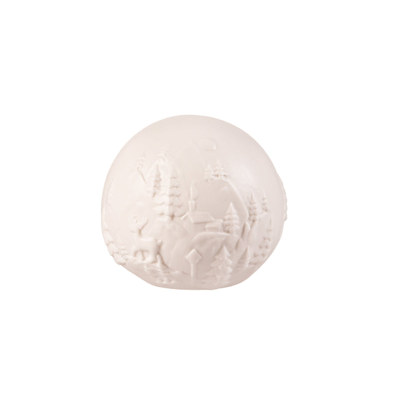 LED Snowball with Embossed Winter Scene Table Decor Set,8tal177