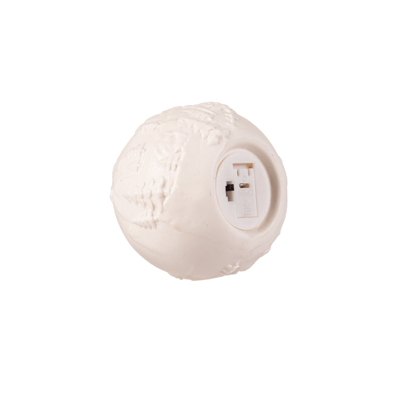 LED Snowball with Embossed Winter Scene Table Decor Set,8tal177