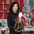 18" LED Santa Claus with Wine Table Decor,8tal179