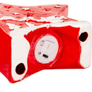 6.25" LED Ceramic Star with Santa in Sleigh Table Decor,8tal223