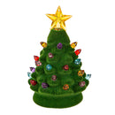 5" LED Flocked Ceramic Christmas Tree Table Decor