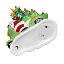 Christmas Vacation LED Table Décor Resin Santa on Scooter with Christmas Tree, 12.25"H