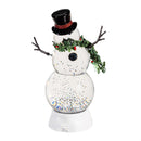 Joyful Traditions LED Table Decor Snowman with Spring Arms Plastic Water Lantern, 11.25"H