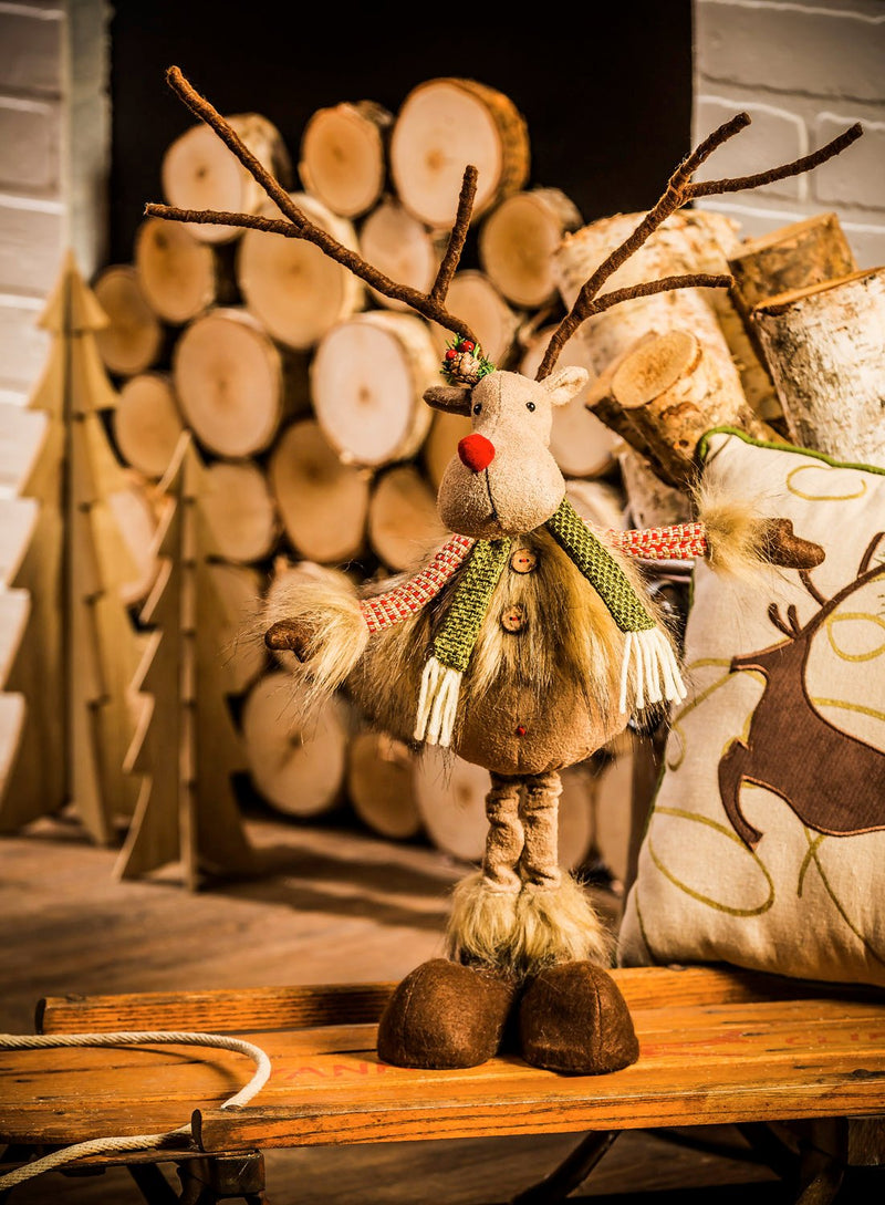 Reindeer Posable Plush Décor,8tan060