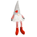 Valentine's Day LED Table Decor Fabric Gnome with Heart Embellished Hat, Asst of 2